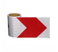 QWdfgS Reflective tape High Intensity Arrow Self-Adhesive Reflective Sticker, Marking Barrier Tape(Red White)