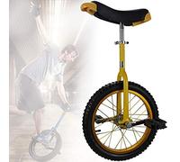 QWdfgS unicycle, 16/18/20 Inch Wheel Unicycle, Non-Slip Wheels, with Alloy Rim Extra Thick Tire, Adjustable Seat, for Outdoor Sports Fitness Exercise Health(Yellow,16inch)