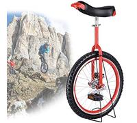 QWdfgS unicycle, 24/20/18/16 Inch Unicycle, Non-Slip Wheels, Mountain Tires Riding Self-Balance Exercise Balance Bike Outdoor Sports Fitness(Red,18inches)