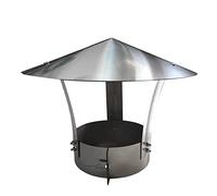 QWEASDF Galvanized Rain Cap,Cone Top Chimney Cap,Fireplace Chimney Caps,Chimney Flue Cover,Flue Protector,Flue Caps,Chimney Caps,Roof Cap Galvanized Metal,Top Exhaust Cap,d17cm/6.7in