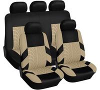 QWEDFSD Car Seat Covers For Honda CR V 2010-2014,Front Rear Seat Protectors Easy Clean Waterproof Non-Slip Seat Protectors Car Interior Accessories,A/Beige