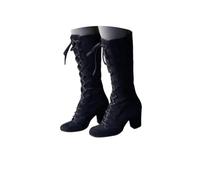 QWEDQWE Victorian Boot for Women 2026,70s Vintage Lace up Mid Heel Witch Granny Booties Renaissance Low Heel Boots Halloween Pointed Toe Side Zipper Kitten Heel Chunky Heel Ankle Boots