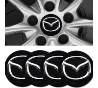 QWEERASS 4pcs Car Hub Caps,for Mazda MX-30 SUV 2020 56mm Auto Wheel Center Cover Waterproof Wear Resistance Caps Rim Protector Accessories