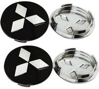 QWEERASS 4pcs Car Hub Caps,for Mitsubishi ASX 60mm Auto Wheel Center Cover Waterproof Wear Resistance Caps Rim Protector Accessories