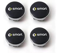 QWEERASS 4pcs Car Hub Caps,for Smart 451 Brabus Smart 453 60MM Auto Wheel Center Cover Waterproof Wear Resistance Caps Rim Protector Accessories