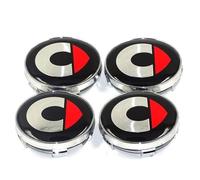 QWEERASS 4pcs Car Hub Caps,for Smart Fortwo 451 453 Forfour 450 452 454 60mm Auto Wheel Center Cover Waterproof Wear Resistance Caps Rim Protector Accessories