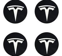 QWEERASS 4pcs Car Hub Caps,for Tesla Model 65mm Auto Wheel Center Cover Waterproof Wear Resistance Caps Rim Protector Accessories