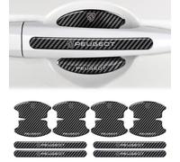 QWEERASS 8Pcs Car Door Handle Scratch Protector, for Peugeot 5008 I MPV 2013-2017/5008 II SUV 2016-2023 Car Door Handle Protective Film Waterproof Anti-Scratch Sticker