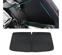QWEERASS Car Windscreen Sun Shade, for Jaguar F-Pace I-Pace E-Pace Car Front Window Sunshades Foldable Blocks UV Rays Keep Vehicle Cooler,B