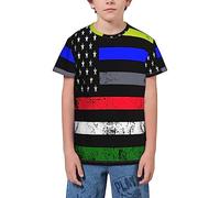 QWEFVB Canada Flag Youth Short Sleeve T-Shirt Tee for Teens Shirts Boys Girls