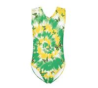 QWEFVB Green Cactus Gymnastics Leotards for Girls Stretch Leopards Dance Ballet Unitards,Jamaica Tie Dye Butterfly