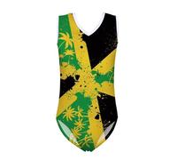 QWEFVB Green Cactus Gymnastics Leotards for Girls Stretch Leopards Dance Ballet Unitards,Jamaican Palm Tree