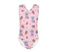 QWEFVB Gymnastics Leotard for Girls Outfit Kids Sleeveless Unitard One-Piece Dancewear,Koalas