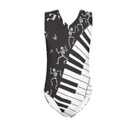 QWEFVB Gymnastics Leotards for Little Girls Tank Bodysuit Ballet Dancewear Sleeveless Athletic Dance Unitard,Skeleton