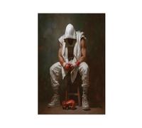 QWEJGFA Faceless Boxer Resting Before The Fight Canvas Poster Bedroom Decor Landscape Decor Gift 08x12inch(20x30cm)