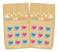 QWEPU 10PCS Gender Party Spiele, Sex Reveal Scratch Off Cards - Boy or Girl? Its a Reveal Toe Board, Reveal Party Ideas & Scratch off Game (Boy + Girl)
