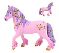 QWEPU Horse Game Figure Unicorn Figure, Elf Horse Horse Pattern, Western Mythological Ornaments of Unicorn Elf Pattern, Magic Energy Creature Horses Pink (13 x 10 cm)