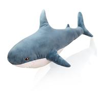 QWEPU Plush Shark,Simulation Great Whale Plush Toy,30CM Soft Shark Cushion Pillow Plush Pillow Stuffed Toy Throw Pillow for Home Decoration Birthday Gift