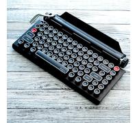 QWERKYTOYS QWERKYWRITER 2 Premium Aluminum Retro Typewriter Mechanical Keyboard with Hot-Swappable Switches, Fast Wireless Mode, Page Scroll Knob & Heavy-Duty Tablet Stand Mac/Win/Android/iOS