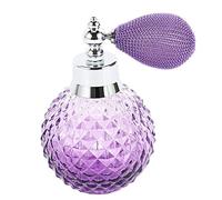 Qwertfeet 110ML Vintage Crystal Perfume White Short Atomizer Refillable Glass