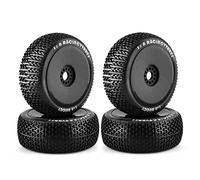 Qwertfeet 116Mm 1/8 Scale RC Tires 17Mm Hex RC Wheel and Tire for ARRMA Redcat Team Hobao,2
