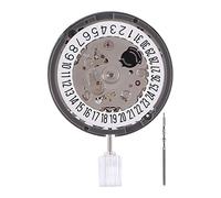 Qwertfeet 24 Jewels Watch Movement NH35A NH35 6 O'Clock Watch Movement Automatic Mechanical Watch Movement 21600Bph Black Date Watch Movement