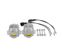 Qwertfeet 2Pcs Angel Eyes CANbus 80W LED Headlight Light for - E90 E91 3 Series 2005-2008 Super White