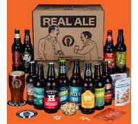QWERTY Beer Box Traditional British Real Ale Hamper (12 x 500ml Bottles) - Merry Christmas