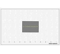 Qwerty Keys Arabic Transparent Keyboard Stickers With WHITE Letters - Suitable for ANY Keyboard