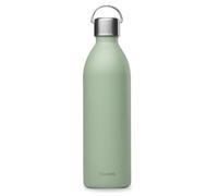 Qwetch - Active Insulated Bottle Lime Green 1L - Stainless Steel Recycled Handle Flask - 24h Cold & 12h Hot - Leakproof & Compact