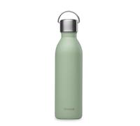 Qwetch - Active Insulated Bottle Lime Green 600ml - Stainless Steel Recycled Handle Flask - 24h Cold & 12h Hot - Leakproof & Compact