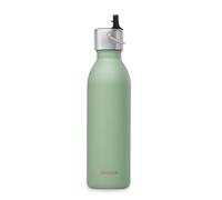 QWETCH - Active Insulated Water Bottle Linden Green 600ml - Sports Cap Bottle - Keeps Cold 24h & Hot 12h - Leakproof & Compact