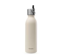 QWETCH - Active Insulated Water Bottle Sand 600ml - Sports Cap Bottle - Keeps Cold 24h & Hot 12h - Leakproof & Compact