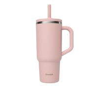 QWETCH Insulated Travel Cup 900 ml Leakproof with Folding Straw - Insulated Recycled Stainless Steel Mug with Handle - Keeps 48 Hours Ice / 12 Hours Cold - Insulated Tumbler - Drinking Bottle