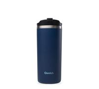 QWETCH - Insulated Travel Mug - Navy Blue 470ml - Coffee & Tea Thermo - Keeps Hot 6h / Cold 12h - BPA-Free, Leakproof, Travel Cup
