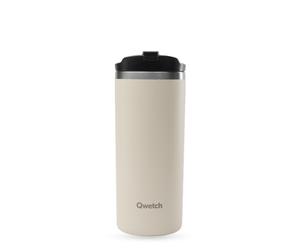 QWETCH - Insulated Travel Mug - Sand 470ml - Stainless Steel Coffee & Tea Thermo - 6h Hot and 12h Cold - Waterproof, Travel Mug