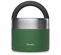 QWETCH - Stainless Steel Insulated Lunch Box with Handle - Food Container - Keeps Food Hot 5h / Cold 7h - Leakproof & BPA-Free (Khaki, 850 ml)