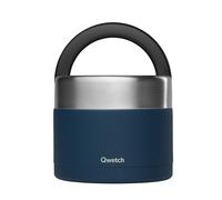 QWETCH - Stainless Steel Insulated Lunch Box with Handle - Food Container - Keeps Food Hot 5h / Cold 7h - Leakproof & BPA-Free (Midnight Blue, 850 ml)