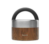 QWETCH - Stainless Steel Insulated Lunch Box with Handle - Food Container - Keeps Food Hot 5h / Cold 7h - Leakproof & BPA-Free (Wood, 650 ml)