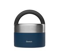 QWETCH - Stainless Steel Insulated Lunch Box with Handle - Food Container - Keeps Food Hot 5h / Cold 7h - Leakproof & BPA-Free (Midnight Blue, 650 ml)