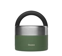 QWETCH - Stainless Steel Insulated Lunch Box with Handle - Food Container - Keeps Food Hot 5h / Cold 7h - Leakproof & BPA-Free (Khaki, 650 ml)