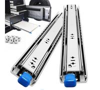 QWEZIX with Lock Heavy Duty Drawer Runners Full Extension W53xL850mm 99kg | Side Mount 300-1000mm Ball Bearing Drawer Slides Easy Install For Cabinet Garage RV Truck Workshop Tool Box 1 Pair