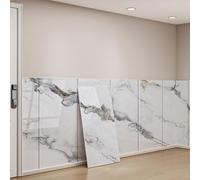 QWEZXCSA Marble Tile Stickers,Marble-Look Wall Panels,Waterproof Bathroom Tile Stickers,Marble Tile Wall Stickers,Decorative Ceiling Tiles,Removable Design,DIY Panel,for Kitchen,Cabinets