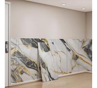 QWEZXCSA Marble Tile Stickers,Marble-Look Wall Panels,Waterproof Bathroom Tile Stickers,Marble Tile Wall Stickers,Decorative Ceiling Tiles,Removable Design,DIY Panel,for Kitchen,Cabinets