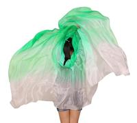 QWFVHJ Belly Dance Silk，Dance Silk Veil Veils 200cm 250cm 270cm Hand Thrown Scarf Shawl Yellow Orange Pink Purple Gradient Plus Sizes(Color 11,L 250cm 114cm)