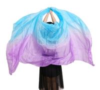 QWFVHJ Belly Dance Silk，Dance Silk Veil Veils 200cm 250cm 270cm Hand Thrown Scarf Shawl Yellow Orange Pink Purple Gradient Plus Sizes(Color 21,3XL 400cm 114cm)
