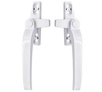 QWFVHJ PVC Window Handle,Window Handle Replacement,Window Handles-A Pairs Universal White Replacement Right/Left Hand Aluminum Alloy Window Handles with Locks