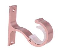 QWFVHJ Roman Pole Bracket Clamp,Curtain Rail Brackets,Support Hooks for Drapery Poles，Curtain Pole Brackets，Curtain Rod Single Bracket Top Mounting Bracket(Rose Gold)