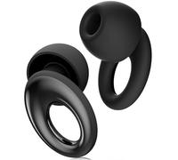 QWH Ear Plugs, Noise Cancelling EarPlugs for Sleep Reusable Silicone Earplugs for Sleeping, Travel, Concerts, Flight, Deep Focus, 4 Pairs Ear Tip, 30db Hearing Protection (Gloss Black, One Size)