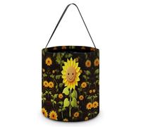 QWHJK Candy Bags,Cute Sunflower Print Halloween Candy Tote Bag,reusable Candy Bucket,fashionable Candy Tote Bag, Cute Sunflower, One Size